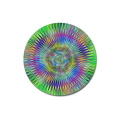 Hypnotic Star Burst Fractal Magnet 3  (round) by StuffOrSomething