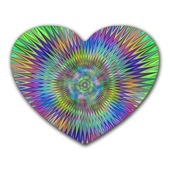 Hypnotic Star Burst Fractal Mouse Pad (heart) by StuffOrSomething