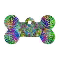 Hypnotic Star Burst Fractal Dog Tag Bone (two Sided) by StuffOrSomething