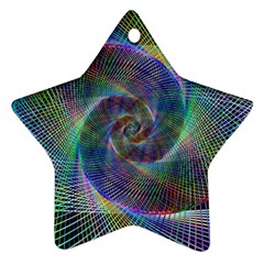 Psychedelic Spiral Star Ornament