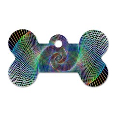 Psychedelic Spiral Dog Tag Bone (two Sided) by StuffOrSomething