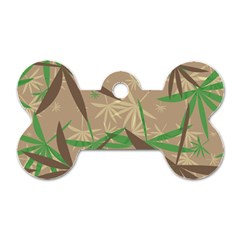 Leaves Dog Tag Bone (two Sides) by LalyLauraFLM