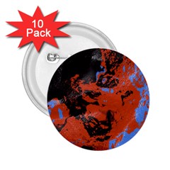 Orange Blue Black Texture 2 25  Button (10 Pack) by LalyLauraFLM