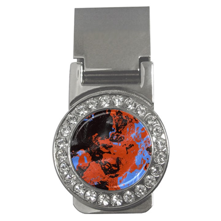 Orange blue black texture Money Clip (CZ)