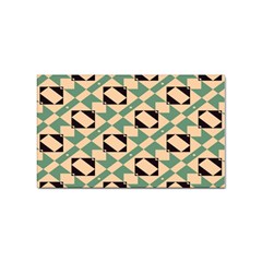 Brown Green Rectangles Pattern Sticker Rectangular (100 Pack) by LalyLauraFLM