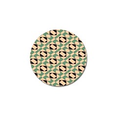 Brown Green Rectangles Pattern Golf Ball Marker (4 Pack)