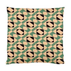 Brown Green Rectangles Pattern Standard Cushion Case (two Sides)