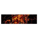 On Fire Print Satin Scarf (Oblong) Front