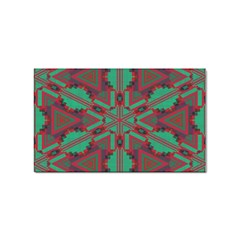 Green Tribal Star Sticker (rectangular) by LalyLauraFLM