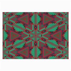 Green Tribal Star Glasses Cloth (large) by LalyLauraFLM