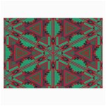 Green tribal star Glasses Cloth (Large, Two Sides) Front