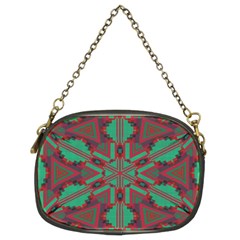 Green Tribal Star Chain Purse (two Sides) by LalyLauraFLM