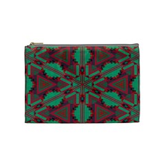 Green Tribal Star Cosmetic Bag (medium) by LalyLauraFLM