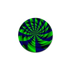 Green Blue Spiral Golf Ball Marker by LalyLauraFLM