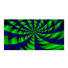 Green Blue Spiral Satin Wrap by LalyLauraFLM