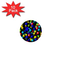 Colorful Balls 1  Mini Button (10 Pack)  by LalyLauraFLM