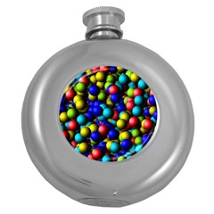 Colorful Balls Hip Flask (5 Oz) by LalyLauraFLM