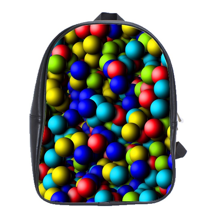 Colorful balls School Bag (Large)