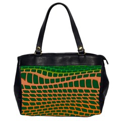 Distorted Rectangles Oversize Office Handbag (two Sides) by LalyLauraFLM