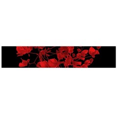 Dark Red Floral Print Flano Scarf (large) by dflcprintsclothing