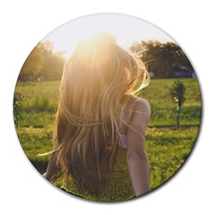 Sophia 8  Mouse Pad (round) by boho