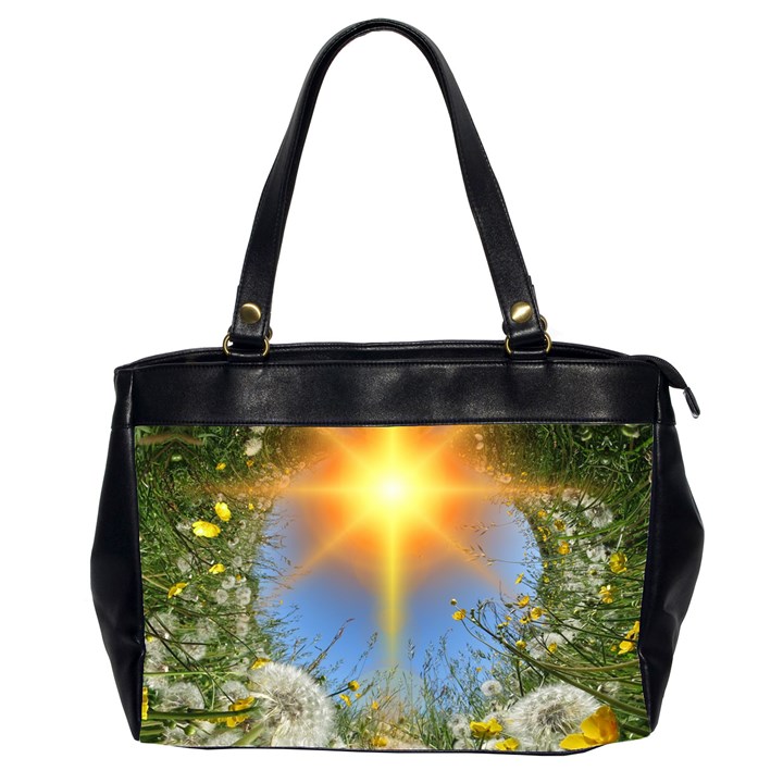 Dandelions Oversize Office Handbag (Two Sides)