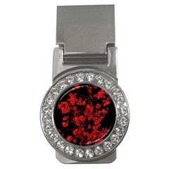 Dark Red Flower Money Clip (cz) by dflcprints