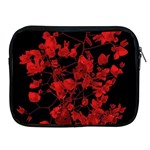 Dark Red Flower Apple iPad Zippered Sleeve Front