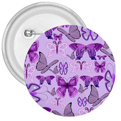 Purple Awareness Butterflies 3  Button by FunWithFibro