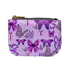 Purple Awareness Butterflies Coin Change Purse by FunWithFibro