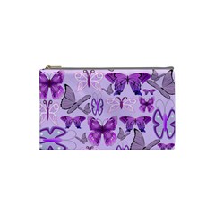 Purple Awareness Butterflies Cosmetic Bag (small) by FunWithFibro