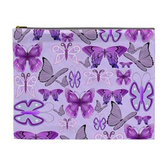 Purple Awareness Butterflies Cosmetic Bag (xl) by FunWithFibro