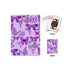 Purple Awareness Butterflies Playing Cards (mini) by FunWithFibro