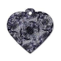 Nature Collage Print  Dog Tag Heart (one Sided)  by dflcprints