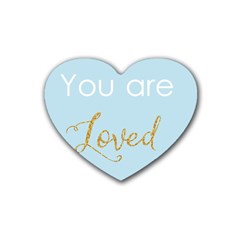 You Are Loved Heart Coaster (4 Pack) by Kathrinlegg