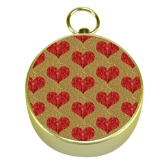 Sparkle Heart  Gold Compass by Kathrinlegg