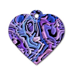 Metallic Weave Dog Tag Heart (two Sides) by LalyLauraFLM