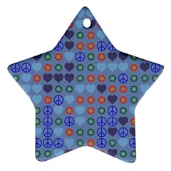 Peace And Love Ornament (star)