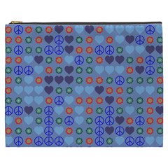 Peace And Love Cosmetic Bag (xxxl) by LalyLauraFLM