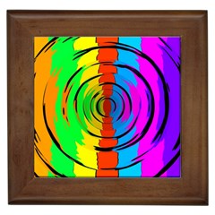 Rainbow Test Pattern Framed Ceramic Tile by StuffOrSomething