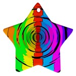 Rainbow Test Pattern Star Ornament (Two Sides) Front