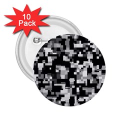 Background Noise In Black & White 2 25  Button (10 Pack) by StuffOrSomething