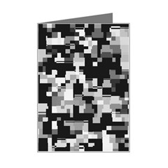 Background Noise In Black & White Mini Greeting Card