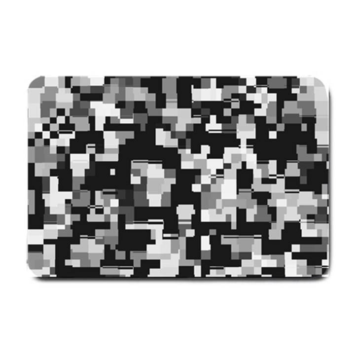 Background Noise In Black & White Small Door Mat