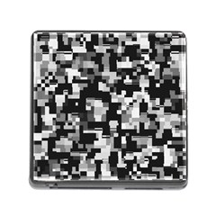 Background Noise In Black & White Memory Card Reader With Storage (square) by StuffOrSomething