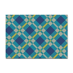 Squares And Stripes Pattern Sticker A4 (10 Pack) by LalyLauraFLM