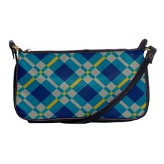 Squares And Stripes Pattern Shoulder Clutch Bag by LalyLauraFLM