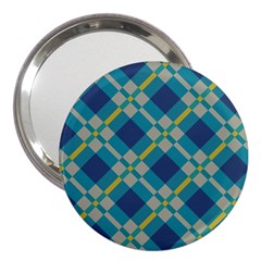 Squares And Stripes Pattern 3  Handbag Mirror by LalyLauraFLM