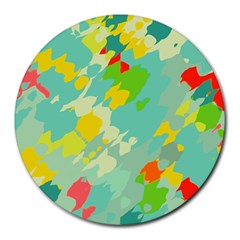 Smudged shapes Round Mousepad