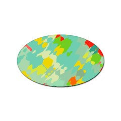 Smudged shapes Sticker (Oval)